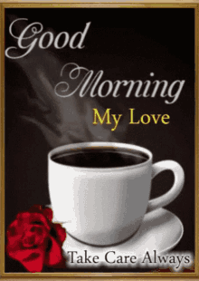 Good Morning My L Ove Coffee GIF - Good Morning My L Ove Coffee Rose GIFs