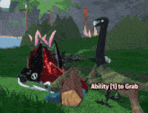 a screenshot of a video game that says ability [ 1 ] to grab on the bottom