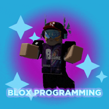 a picture of a roblox character with the words blox programming on the bottom