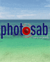 a picture of the ocean with the words photosab in the foreground
