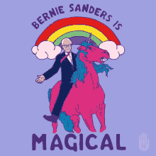 Bernie Sanders Magical GIF - Bernie Sanders Magical Unicorn GIFs