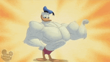 Donald Duck Huge Muscles GIF