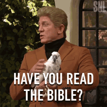 Have You Read The Bible Its Weird GIF - Have You Read The Bible Its Weird Did You Read The Bible GIFs