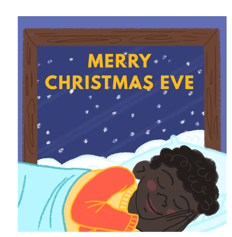 Merry Christmas Eve Peek Sticker - Merry Christmas Eve Peek Sleeping Stickers