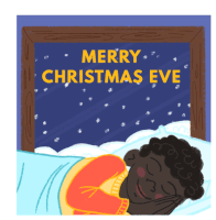 Merry Christmas Eve Peek Sticker - Merry Christmas Eve Peek Sleeping Stickers