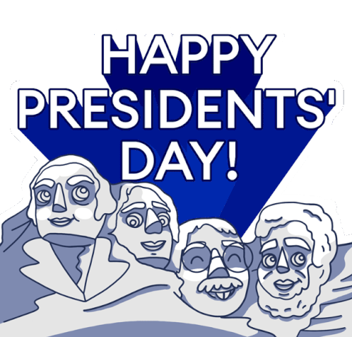 Happy Presidents Day Mount Rushmore Sticker - Happy Presidents Day Mount Rushmore Presidents Day Weekend Stickers