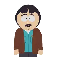 a cartoon character from south park with his eyes closed and his hands in his pockets