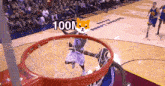 a basketball game is being played on a court that says quicken loans on it