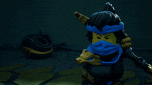 a video game scene with a blue and white swirl in the air