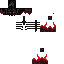 a black and white image of a fence with blood coming out of it on a white background .