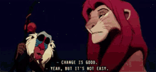 The Lion King GIF - Rafiki Change Is Good Simba GIFs