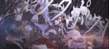 a group of anime girls are dancing in the rain with the number 20 behind them