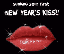 happy new year 2020 greetings sending your first new years kiss lips