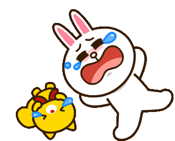Crying Face Coney Rabbit Sticker - Crying Face Coney Rabbit Duck Stickers
