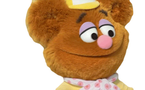 Surprised Baby Fozzie Sticker - Surprised Baby Fozzie Muppet Babies Stickers