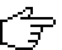it looks like a pixel art of a gun pointing to the right .