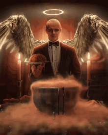 Man With Wings Halloween GIF - Man With Wings Halloween Halo GIFs