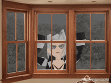 a gif from gifrun.com shows a man looking out of a window