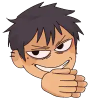 a cartoon drawing of a person with a funny face