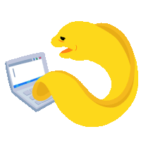 Tired Of Working Moray Eel Sticker - Tired Of Working Moray Eel Pikaole Stickers