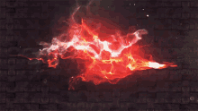 into flames fire logo intro