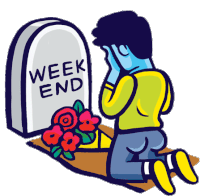 Crying Weekend Sticker - Crying Weekend Funny Stickers