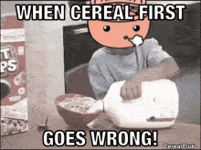 Cereal Club Milk First GIF