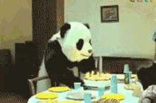 Panda Rage GIF - Panda Rage Throws Cake GIFs