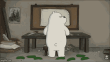 Ice Bear Scared GIF - Ice Bear Scared Cucumber GIFs