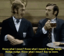 monty python nudge know what i mean say no more