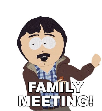 Family Meeting Randy Marsh Sticker - Family Meeting Randy Marsh South Park Stickers