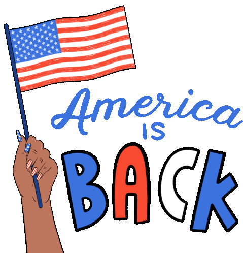 America Is Back Joe Biden Sticker - America Is Back Joe Biden President Biden Stickers