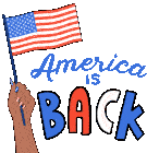 America Is Back Joe Biden Sticker - America Is Back Joe Biden President Biden Stickers