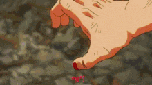 a close up of a person 's hand with the words polos magneticos written above it