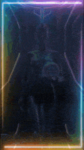 a woman is standing in a dark room with a groove logo on her chest