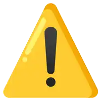 a yellow warning sign with an exclamation point on it