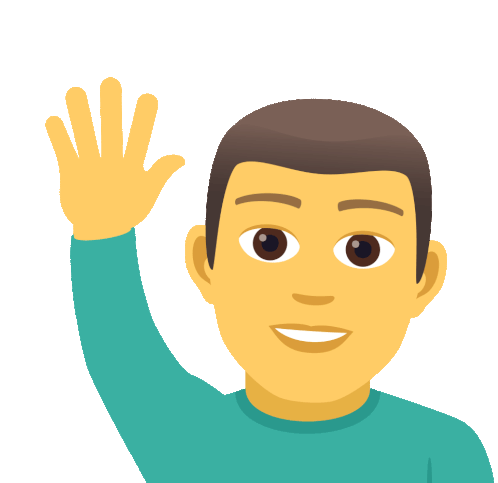 Man Raising Hand Joypixels Sticker - Man Raising Hand Joypixels Raise Your Hand Stickers