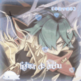 a picture of a person with the words lighter de ouchu written on it