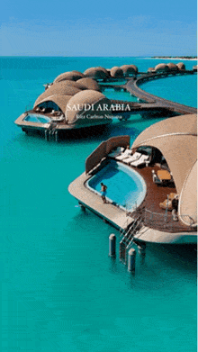 a picture of saudi arabia with a swimming pool in the middle