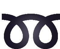 Double Curly Loop Symbols Sticker