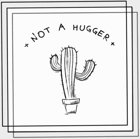 Not a Hugger Cactus Funny Tumbler for Introverts – Legacy and Light