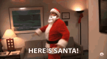 Heres Santa Santa Claus GIF - Heres Santa Santa Claus Mascot GIFs