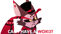 Can I Have A Word Husk Sticker - Can I Have A Word Husk Hazbin Hotel Stickers
