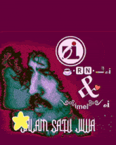 a red background with the words salam satu jiwa