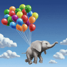Elephant Balloon GIF - Elephant Balloon Flying GIFs