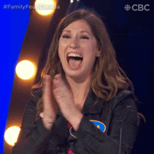 Clapping Vanessa GIF - Clapping Vanessa Family Feud Canada GIFs