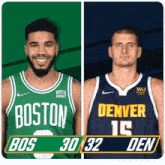Boston Celtics (30) Vs. Denver Nuggets (32) First-second Period Break GIF - Nba Basketball Nba 2021 GIFs