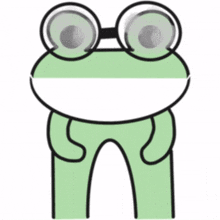 frog glasses green doodle doctor