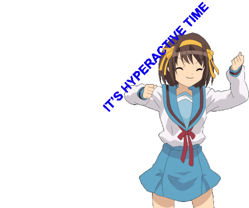 Hyperactive Hyper Sticker - Hyperactive Hyper Anime Stickers