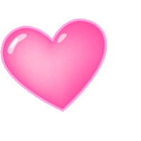 two pink hearts are sitting next to each other